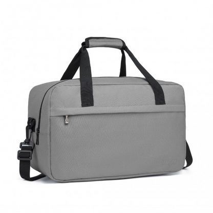 Kono Lightweight Multi Purpose Unisex Sports Travel Duffel Bag - Grey