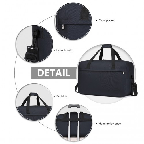 Kono Lightweight Multi Purpose Unisex Sports Travel Duffel Bag - Dark Blue