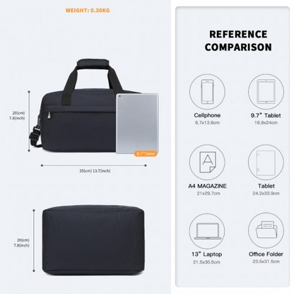 Kono Lightweight Multi Purpose Unisex Sports Travel Duffel Bag - Dark Blue