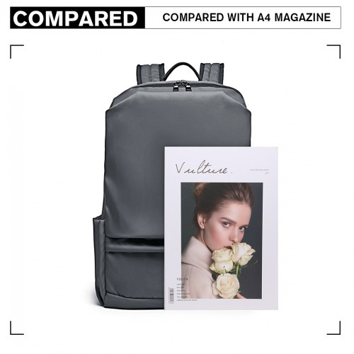 Kono Water Resistant Travel Backpack with USB Charging Port - Grey