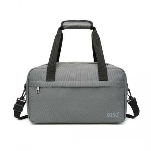 Kono Lightweight Multi Purpose Unisex Sports Travel Duffel Bag - Grey