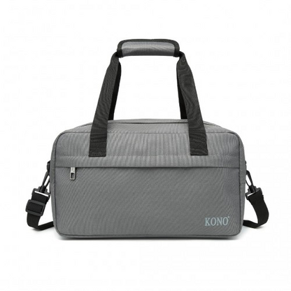 Kono Lightweight Multi Purpose Unisex Sports Travel Duffel Bag - Grey
