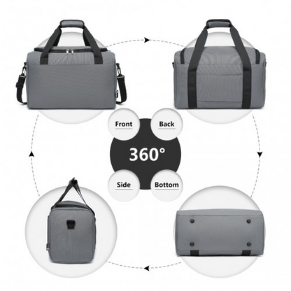 Kono Structured Travel Duffle Bag - Grey | Premium Quality, Water Resistant, Spacious, Versatile