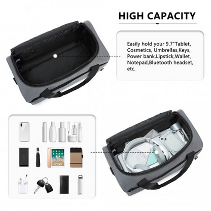 Kono Structured Travel Duffle Bag - Grey | Premium Quality, Water Resistant, Spacious, Versatile