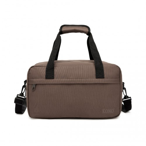 Kono Lightweight Multi Purpose Unisex Sports Travel Duffel Bag - Brown
