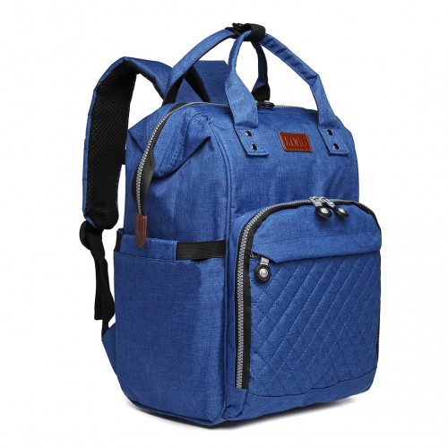 Kono Wide Open Baby Diaper Changing Backpack - Blue | Stylish & Versatile Baby Bag