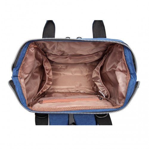 Kono Wide Open Baby Diaper Changing Backpack - Blue | Stylish & Versatile Baby Bag