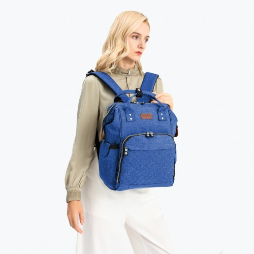 Kono Wide Open Baby Diaper Changing Backpack - Blue | Stylish & Versatile Baby Bag