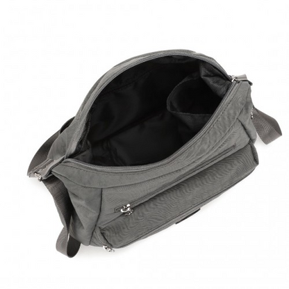 Kono Three Way Multipurpose Casual Shoulder Bag With Double Zippers - Grey | EH2063