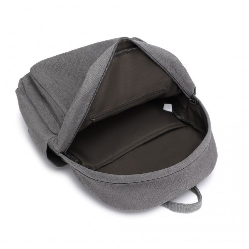 Kono Canvas Lightweight Casual School Backpack - Grey