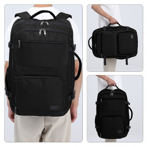 Kono Multifunctional Portable Travel Backpack Cabin Luggage Bag - Black