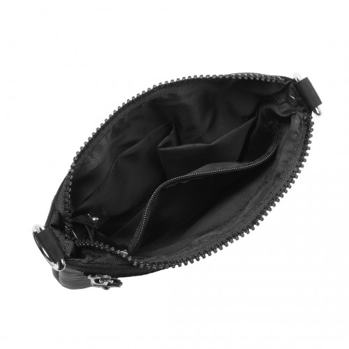 Kono Casual Multi Pocket RFID Blocking Crossbody Bag - Black | Stylish & Secure Travel Companion