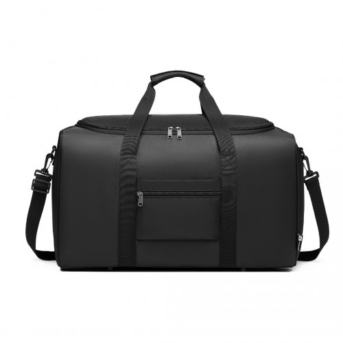 Kono Waterproof Lightweight Travel Duffle Bag Sports Holdall - Black