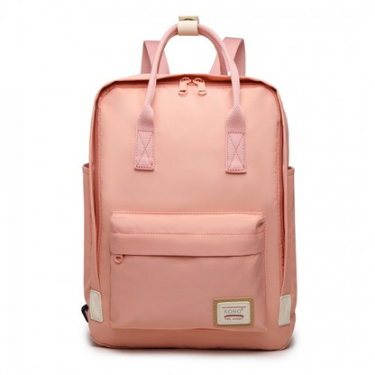 Kono Large Polyester Laptop Backpack - Pink | Back to School Essential