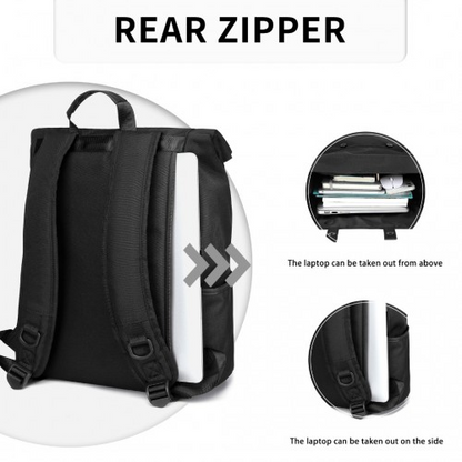 Kono Waterproof Large Capacity School Laptop Backpack - Black | EM2114