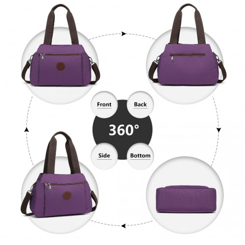 Kono Waterproof Multi-Functional Handbag Cross Body Bag - Purple | EH2239