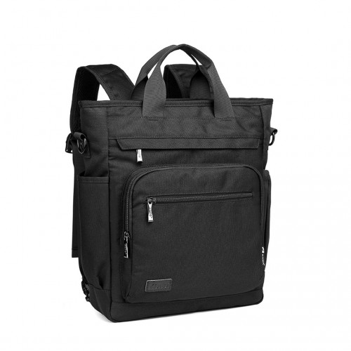 Kono Durable Waterproof Multi Men’s Backpack Shoulder Bag - Black