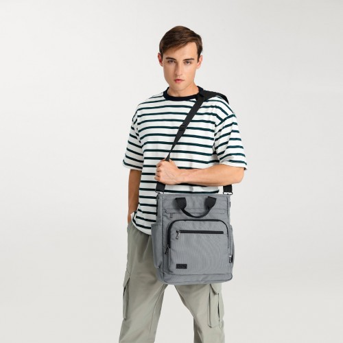 Kono Durable Waterproof Multi Men’s Backpack Shoulder Bag - Black