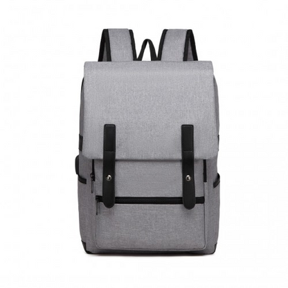 Kono Smart Practical Backpack with USB Charging Interface - Grey