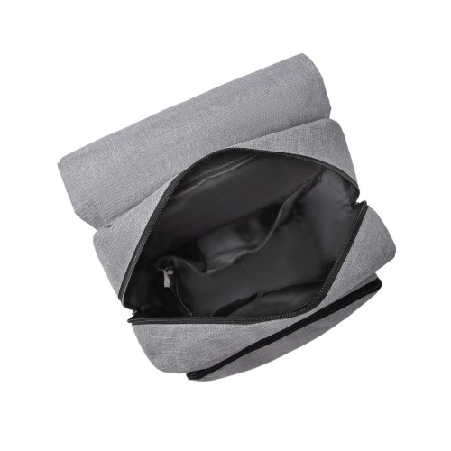 Kono Smart Practical Backpack with USB Charging Interface - Grey