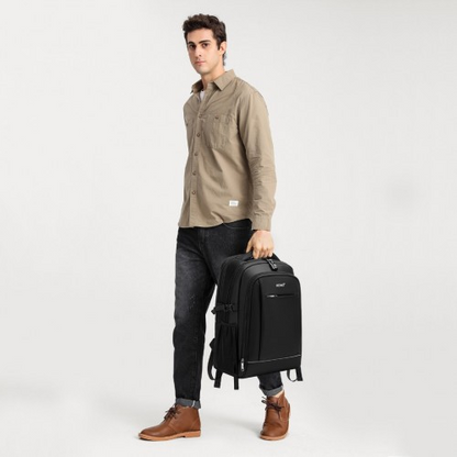 Kono Functional Travel Backpack With USB Charging Port - Grey | EM2130