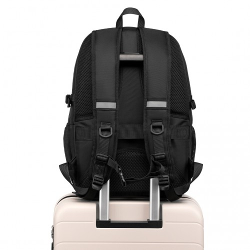 EM2130 - Kono Functional Travel Backpack With USB Charging Port - Black | Durable, Waterproof, and Versatile