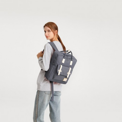 Kono Casual Daypack Lightweight Backpack Travel Bag - Grey