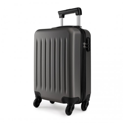 Kono 19 Inch ABS Hard Shell Carry On Luggage with 4 Wheel Spinner - Grey