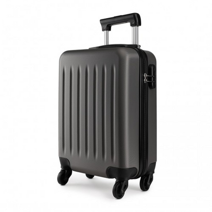 Kono 19 Inch ABS Hard Shell Carry On Luggage with 4 Wheel Spinner - Grey