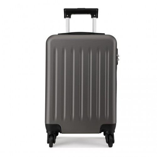 Kono 19 Inch ABS Hard Shell Carry On Luggage with 4 Wheel Spinner - Grey
