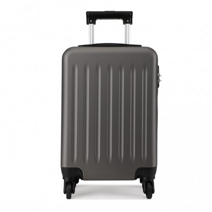 Kono 19 Inch ABS Hard Shell Carry On Luggage with 4 Wheel Spinner - Grey