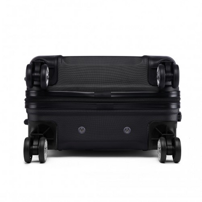 Kono ABS Sculpted Horizontal Design 20 Inch Cabin Luggage - Black