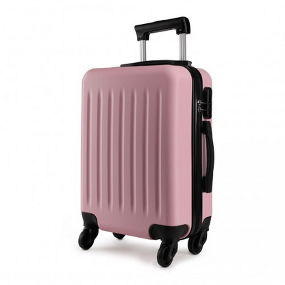 Kono 24 Inch Pink ABS Hard Shell Luggage - Lightweight 4 Wheel Spinner Suitcase