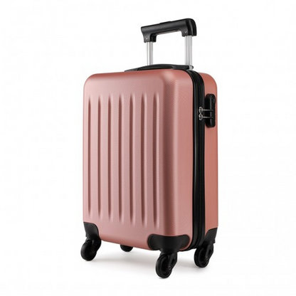 Kono 19 Inch ABS Hard Shell Carry On Luggage - 4 Wheel Spinner Suitcase - Nude