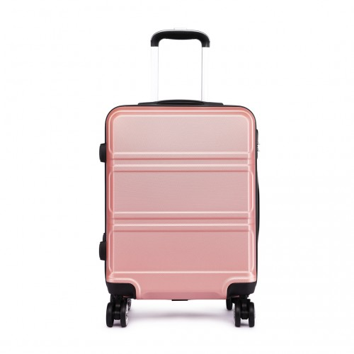 K1871-1L - Kono ABS 28 Inch Sculpted Horizontal Design Suitcase - Nude