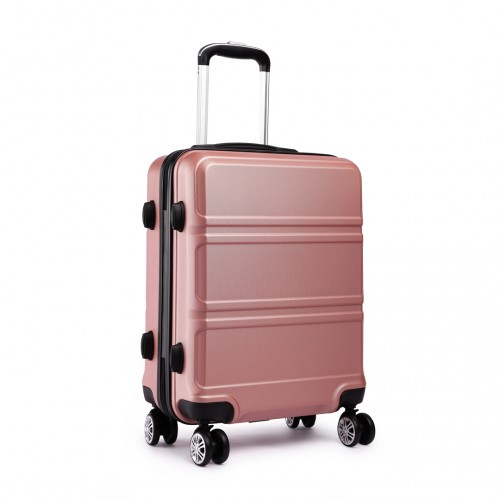 K1871-1L - Kono ABS 28 Inch Sculpted Horizontal Design Suitcase - Nude