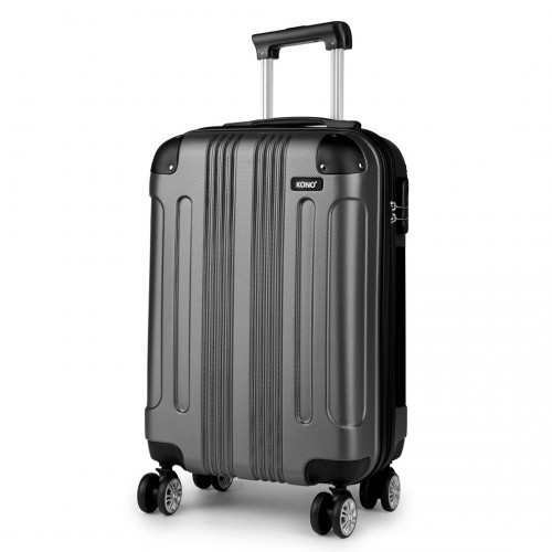 Kono 19 Inch ABS Hard Shell Suitcase Luggage - Grey | Lightweight & Durable