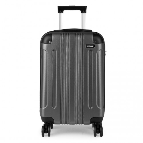 Kono 19 Inch ABS Hard Shell Suitcase Luggage - Grey | Lightweight & Durable