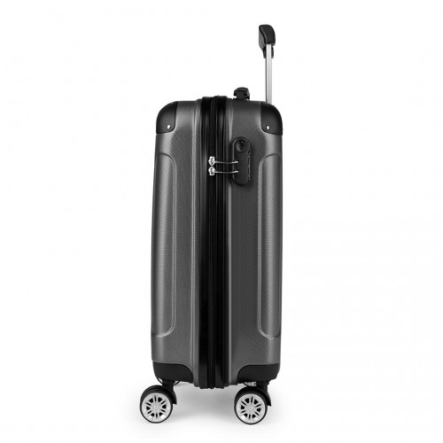 Kono 19 Inch ABS Hard Shell Suitcase Luggage - Grey | Lightweight & Durable