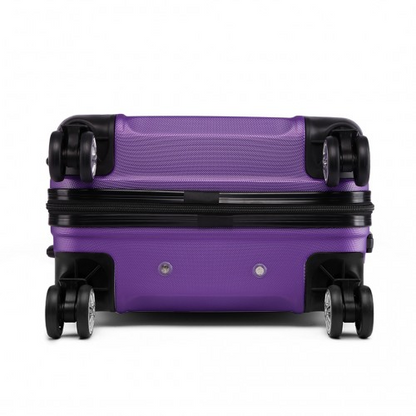 K1871-1L - Kono ABS 28 Inch Sculpted Horizontal Design Suitcase - Purple