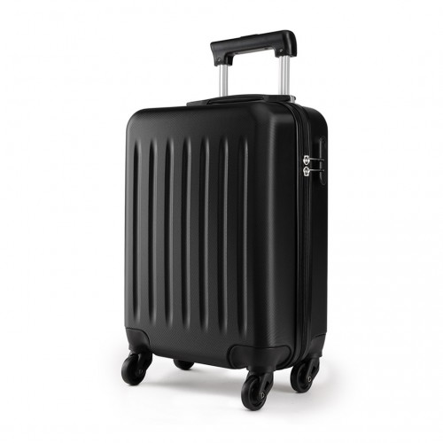 Kono 19 Inch ABS Hard Shell Carry On Luggage 4 Wheel Spinner Suitcase - Black