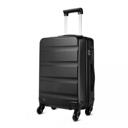 Kono 24 Inch Black Hard Shell Suitcase with TSA Lock | Durable ABS Material & 360° Swivel Wheels