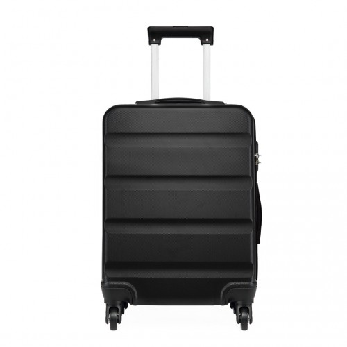Kono 24 Inch Black Hard Shell Suitcase with TSA Lock | Durable ABS Material & 360° Swivel Wheels