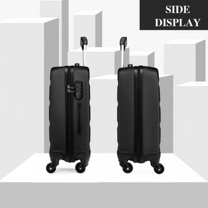 Kono 24 Inch Black Hard Shell Suitcase with TSA Lock | Durable ABS Material & 360° Swivel Wheels