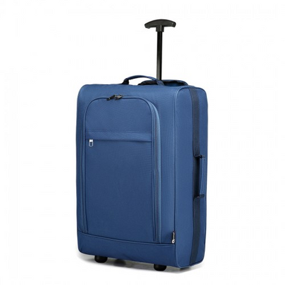Kono Cabin Size Soft Shell Hand Luggage - Blue | Lightweight & Durable Travel Companion