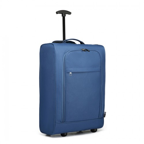 Kono Cabin Size Soft Shell Hand Luggage - Blue | Lightweight & Durable Travel Companion