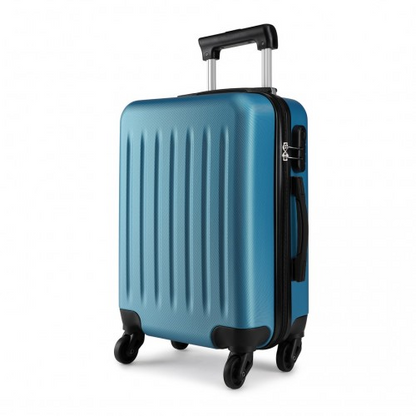 KONO 24 Inch ABS Hard Shell Luggage - 4 Wheel Spinner Suitcase in Navy