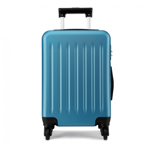 KONO 24 Inch ABS Hard Shell Luggage - 4 Wheel Spinner Suitcase in Navy