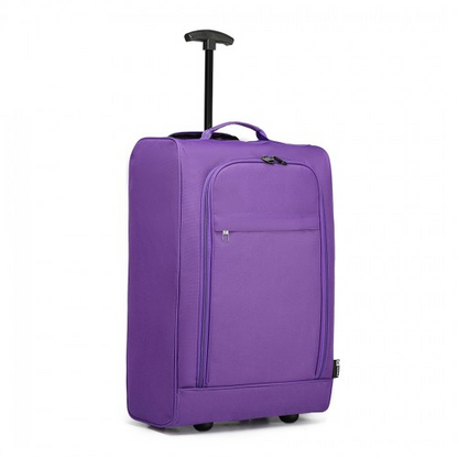 Kono Cabin Size Soft Shell Hand Luggage - Purple | Compact & Durable Travel Bag