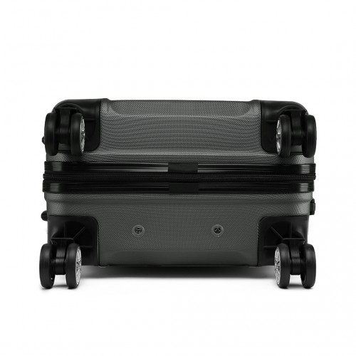 K1871-1L - Kono ABS 28 Inch Sculpted Horizontal Design Suitcase - Grey